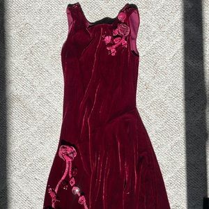 Biscottis girls velvet stretch dress